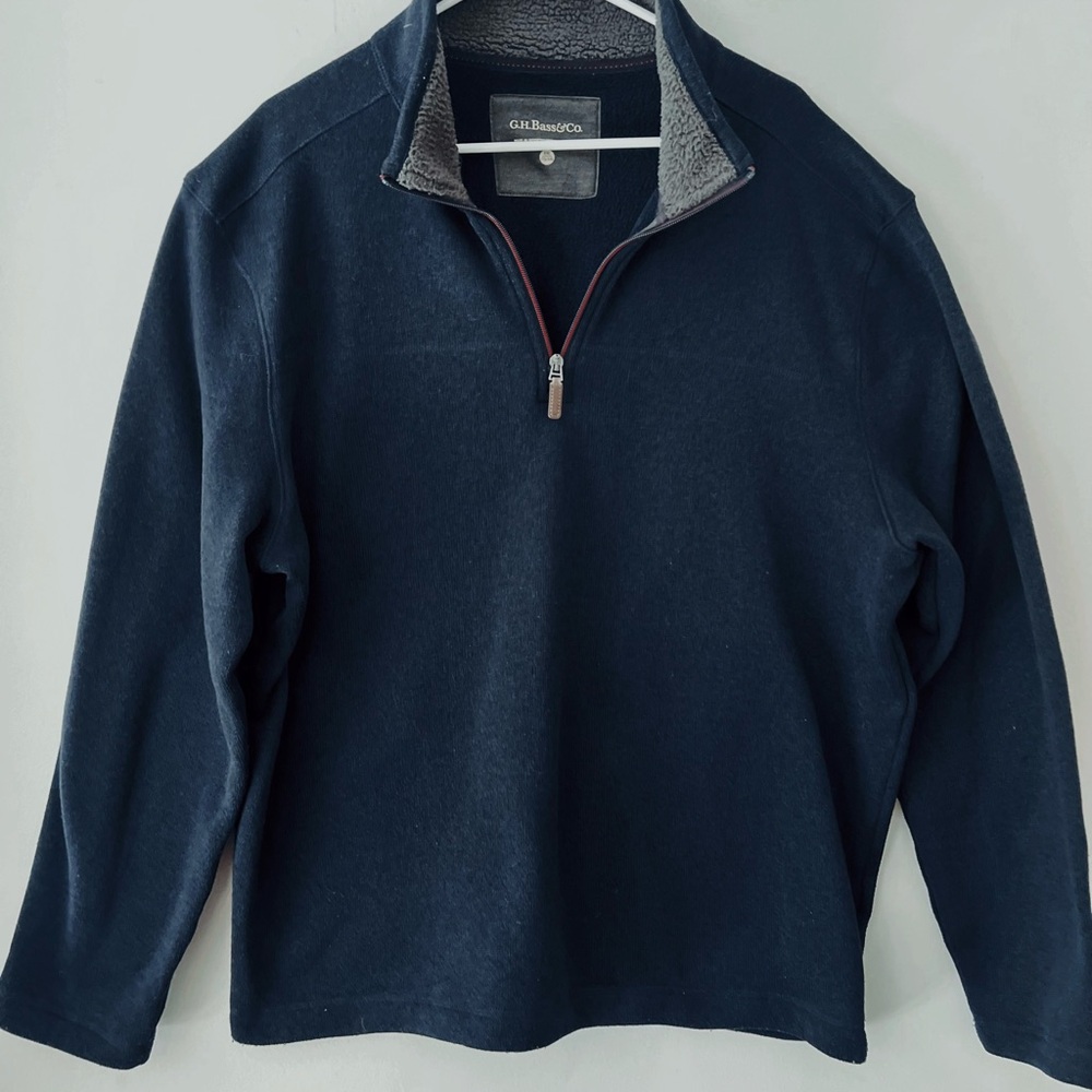 G.H. Bass & Co. Dark Blue Zip-Up Sweater
